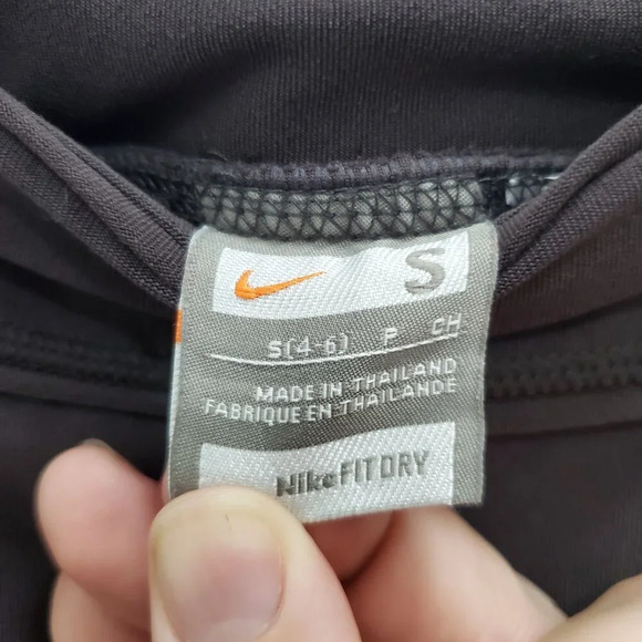 Nike‎ NikeFit Dry Women's Brown Basic Loose Fit Cropped Athletic Leggings Size S - Picture 3 of 5